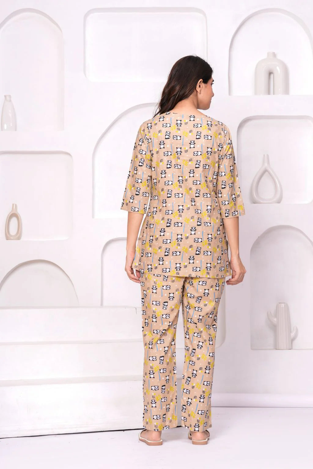 Panda Dreams Cotton Night Suit Set