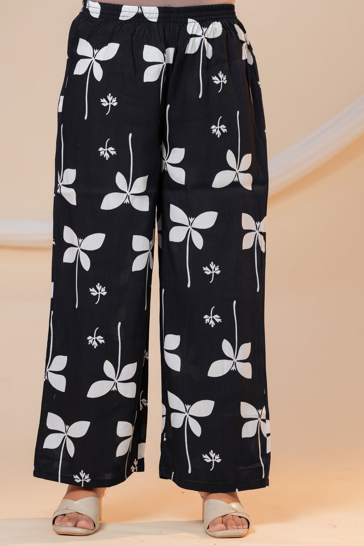 Midnight black A- line Viscose Rayon Co-ord Set