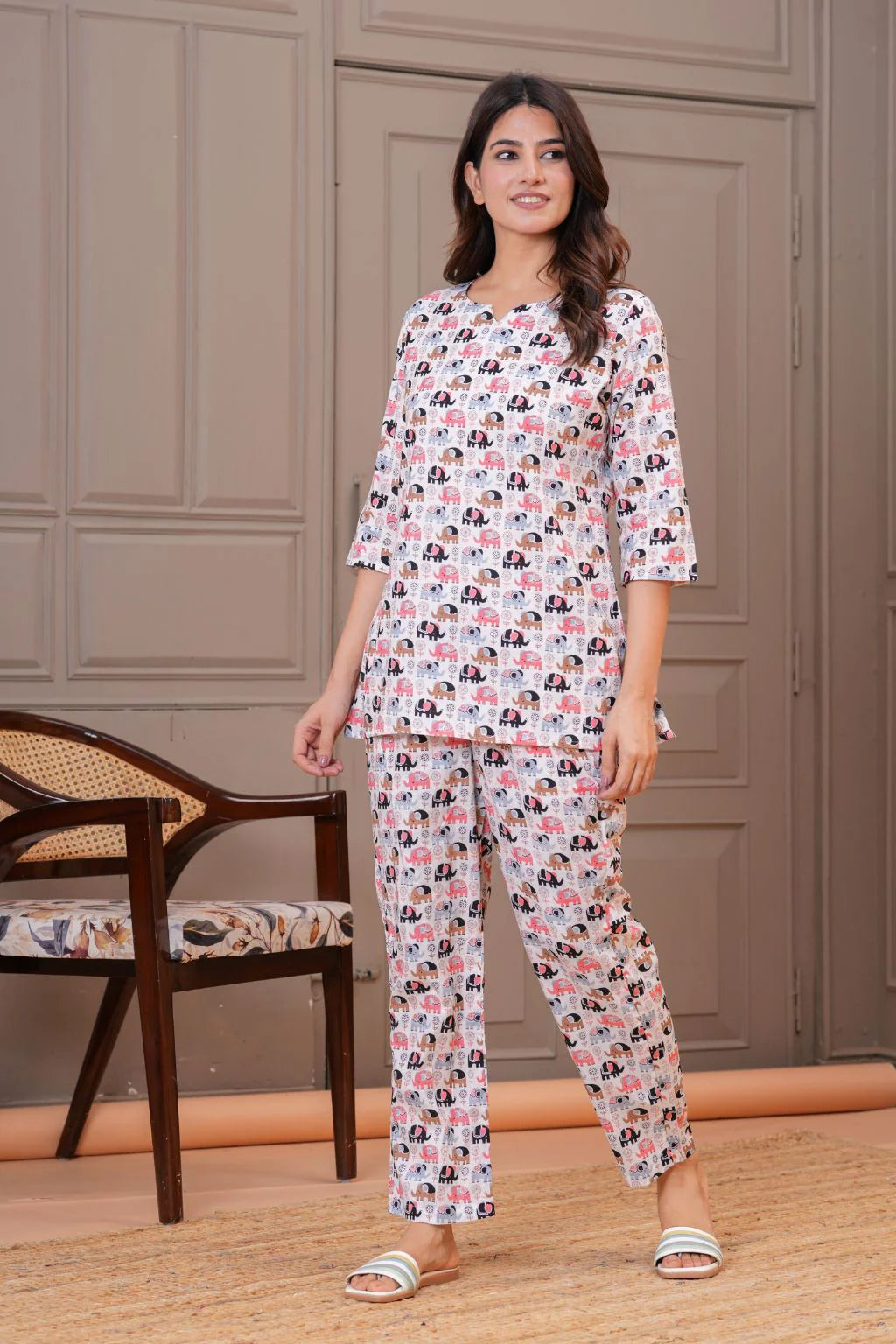 Little Jumbo Printed Cotton Loungewear Set