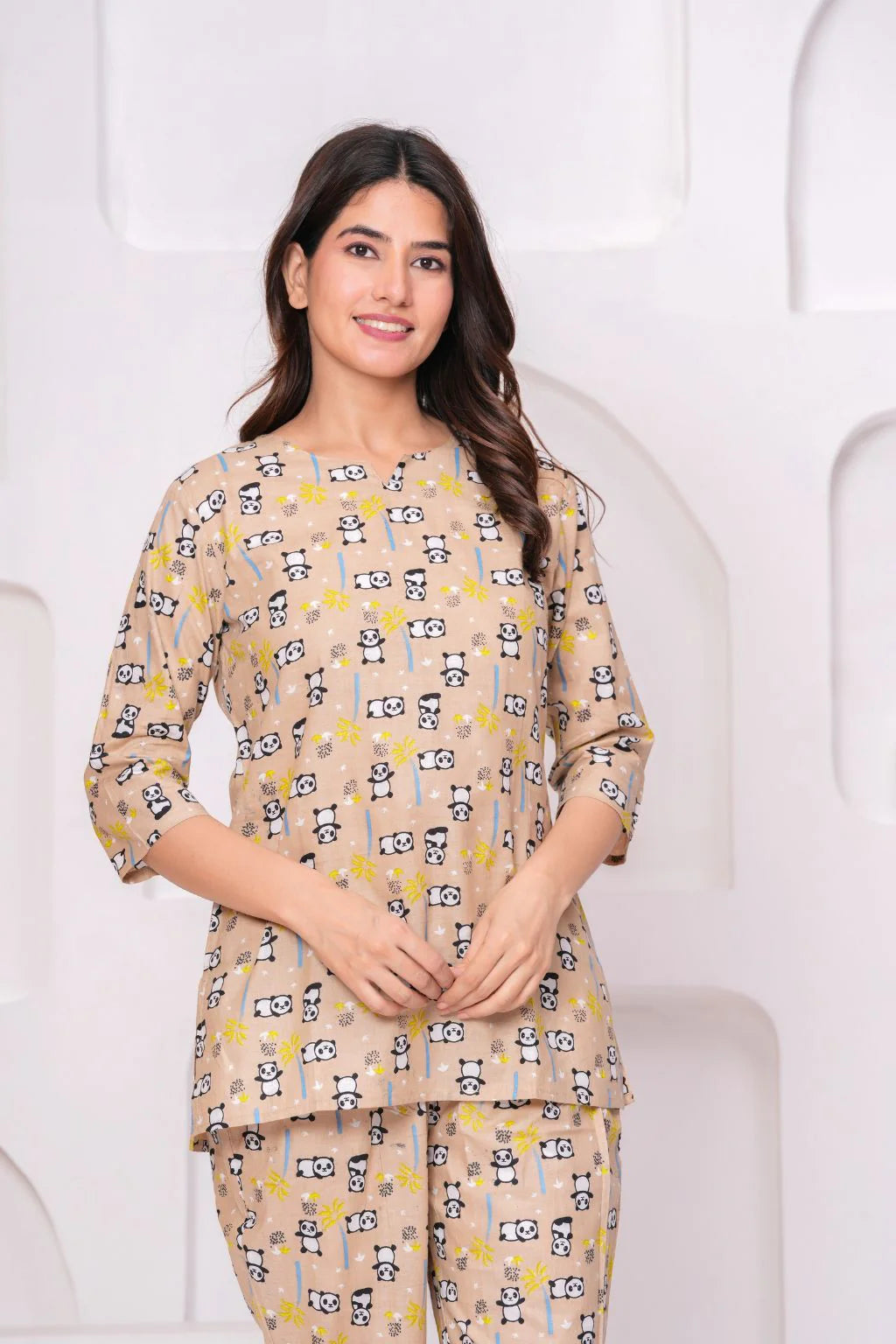 Panda Dreams Cotton Night Suit Set