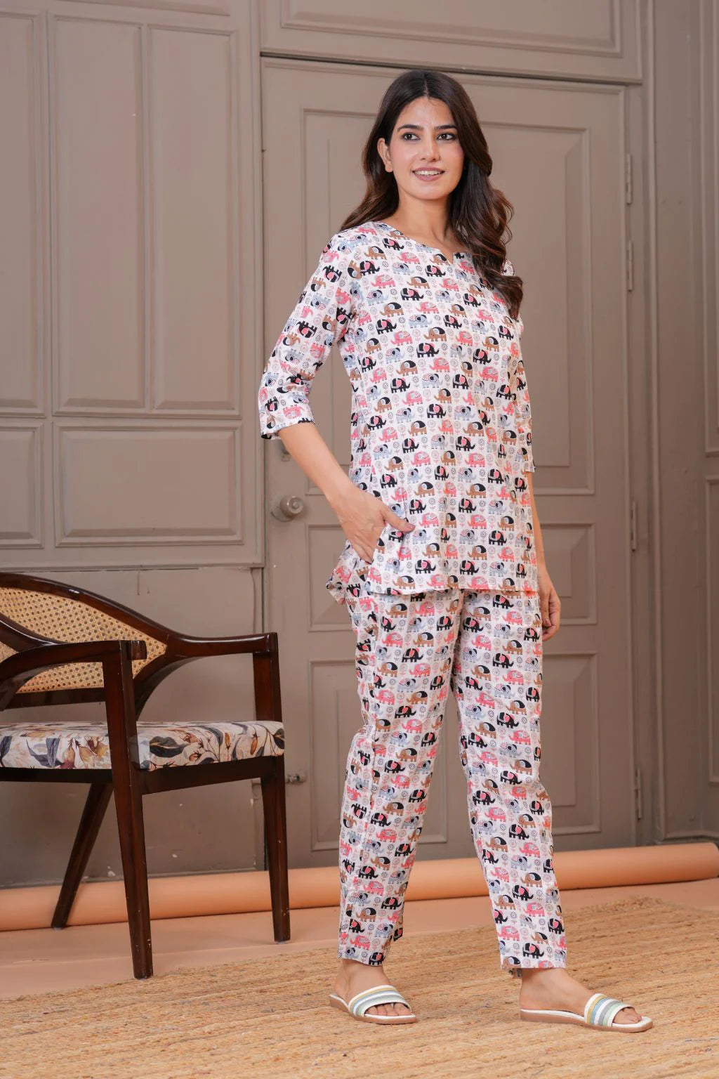 Little Jumbo Printed Cotton Loungewear Set