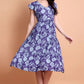 Lavender Flutter Rayon Midi Dress