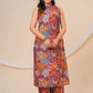Boho Rust A- line Printed Viscose Rayon Co-ord Set