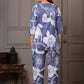 Floral Lavender Straight-fit Viscose Rayon Co-ord Set