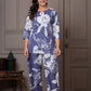 Floral Lavender Straight-fit Viscose Rayon Co-ord Set