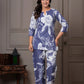 Floral Lavender Straight-fit Viscose Rayon Co-ord Set