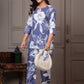 Floral Lavender Straight-fit Viscose Rayon Co-ord Set