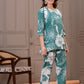 Pastel Green Asymmetrical Cotton Co-ord Set
