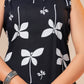 Midnight black A- line Viscose Rayon Co-ord Set