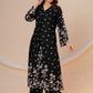 Classic Black V-neck Viscose Rayon Kurta Set