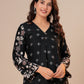 Classic Black V-neck Viscose Rayon Kurta Set